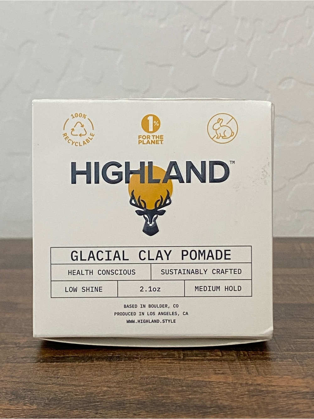 Highland Glacial Clay Pomade 2.1oz USED